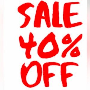 40% Off ENTIRE STORE One day SALE 🏷️